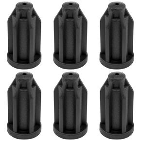 Caster Stem Inserts Plastic Caster Socket Black Caster Rod Insert Sleeve (1-Inch Wheel Sleeve 7/16-Inch Inner Rod) Universal Wheel Rod Sleeve 6PCS