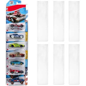 12 Pcs Model Car Display Case 4.4" Wx16.7 H, Diecast Blister Packed Toy Car Organizer Holds up to 120 Cars Wall Mount Toy Car Storage Display Case for Packaged Cars Compatible with Hot Wheels