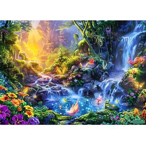 Jigsaw Puzzles for Adults 1000 Pieces, Interlock Perfectly Letter on Back No Dust, Home Decor Birthday Party Gift Toy for Men Women Elders Seniors, 1:1 Poster (-Magic Lake)