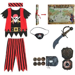 Wizland Children's Pirate Costume Pirate Role Play Pirate Costume For Kids