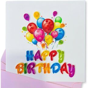 Quilling Cards 3D birthday Cards, handmade paper card, handcrafted cards with balloon designs