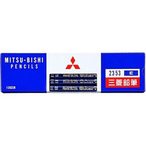 Mitsubishi Pencil K2353 2353 أقلام الرصاص الملونة ، لون النيلي ، 1 دزينة