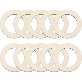 MECCANIXITY 0.8 Inch Unfinished Wood Rings Natural Wooden Ring Circle Flat Round Shape Ornaments Wooden Slices for Frames, DIY Crafting Projects, Painting, Home Decor, 200Pcs