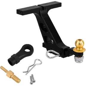 CNC Aluminum Drop Hitch Receiver with Link Rod End Set for 1/24 RC Crawler SCX24 DIY Upgrade ((red) in Kuwait