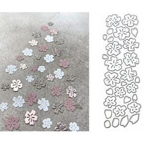 Various Flowers Metal Die Cuts,Lots Flowers Sakura Hearts Frame Cutting Dies Stencils DIY Crafts Cards Cuts for DIY Embossing Card Making Photo Decorative Paper Dies Scrapbooking