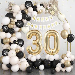 زخارف عيد ميلاد 80 للنساء ، روز الذهب الذهب 80th Balloon Arch Garland Kit مع Happy 80th Birthday Number 80 Poil Balloons ، Banner Happy Banner for Women 80th Party Party Decoration