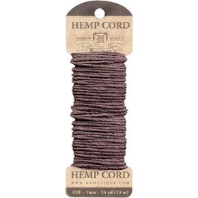 Hemptique 100% Natural Hemp Cord Single Spool - 205ft ~ 62.5m Hemp String Spool - Crafters Number 1 Choice - .5mm Cord Thread for Jewelry Making, Macramé, Scrapbooking, & More - Light Brown