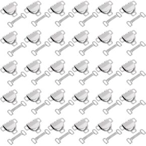 30 Sets Hook and Eye Sewing Hook and Eye Closures for Clothing Pants Hooks for Waist Sewing Clasp Snaps Fasteners Kit Replacement for Waist Trousers Bra Skirt Dress Pants Clothing DIY Craft