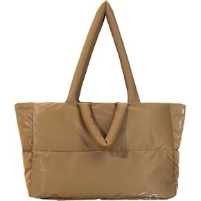Giant Puffer Tote – Women's Soft Quilted Bag for Laptops, Travel Gear, and Everyday Work Essentials