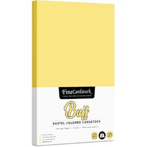 11 x 17" Buff Pastel Color Cardstock Paper - Great for Arts and Crafts, Wedding Invitations, Cards and Stationery Printing | Medium to Heavy Card Stock 110lb Index (199gsm) | 50 Sheets per Pack