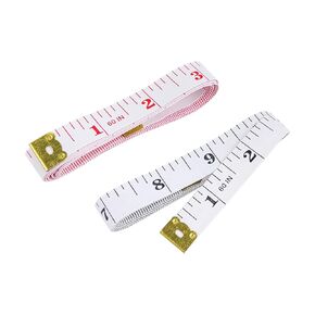 GDMINLO 2-Pack Soft Tape Measure Double Scale Body Sewing Flexible Tailor Craft Vinyl Ruler for Weight Loss Medical Body Measurement, Has Centimetre Scale on Reverse Side 60-inch（White,Red）