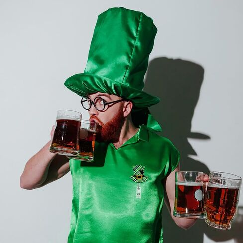 St.Patrick’s Day Lucky Clover Badge Holder,Green Glitter Badge Reel with Star Design Cute Badge Reel with Alligator Clip St.Patrick’s Day ID Name Tag Badge Holder for Nurse Teacher Office Staff in Kuwait