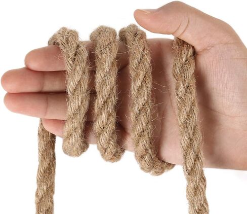 Vivifying 12mm Jute Rope, 33 Feet Natural Heavy Duty Brown Twine for Crafts, Cat Scratching Post, Bundling, Home Decor, Outdoor Projects in Kuwait
