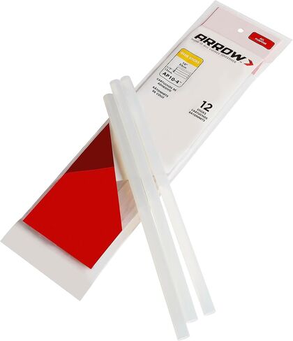 Arrow AP10-4 All Purpose Full Size Glue Sticks for Hot Glue Guns, Use for High Temp and Low Temp Crafting, Hobbies, and General Repair Projects, 10-Inch by 1/2-Inch, Clear, 12-Pack in Saudi Arabia