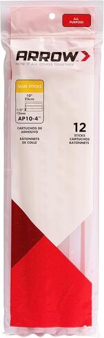 Arrow AP10-4 All Purpose Full Size Glue Sticks for Hot Glue Guns, Use for High Temp and Low Temp Crafting, Hobbies, and General Repair Projects, 10-Inch by 1/2-Inch, Clear, 12-Pack in Saudi Arabia
