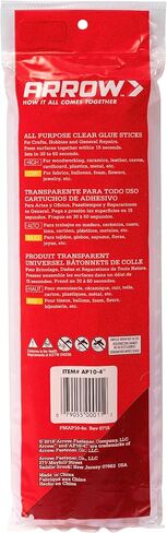 Arrow AP10-4 All Purpose Full Size Glue Sticks for Hot Glue Guns, Use for High Temp and Low Temp Crafting, Hobbies, and General Repair Projects, 10-Inch by 1/2-Inch, Clear, 12-Pack in Saudi Arabia