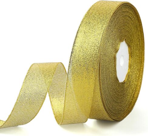الشريط الفضي اللامع المعدني 1/4inch 50 ياردات تول شريط لشرائط النسيج التغليف الأزهار ، الحرف ، الحرف ، حفل زفاف العيد حفلات زخرفة ديي الحرف اليدوية باقة رقيقة سباركلي in Saudi Arabia