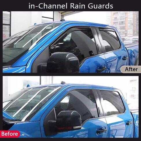 Rain Guards for 2018-2023 Subaru Crosstrek & 2017-2023 Subaru Impreza Hatchback, Tape-on Side Window Deflectors for Subaru, Window Visors for Cars, Car Accessories 4 Rain Guards ＆ 2 Car Coasters in Kuwait