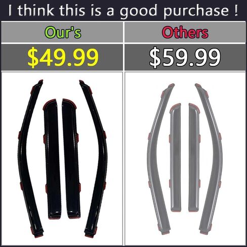 Rain Guards for 2018-2023 Subaru Crosstrek & 2017-2023 Subaru Impreza Hatchback, Tape-on Side Window Deflectors for Subaru, Window Visors for Cars, Car Accessories 4 Rain Guards ＆ 2 Car Coasters in Kuwait