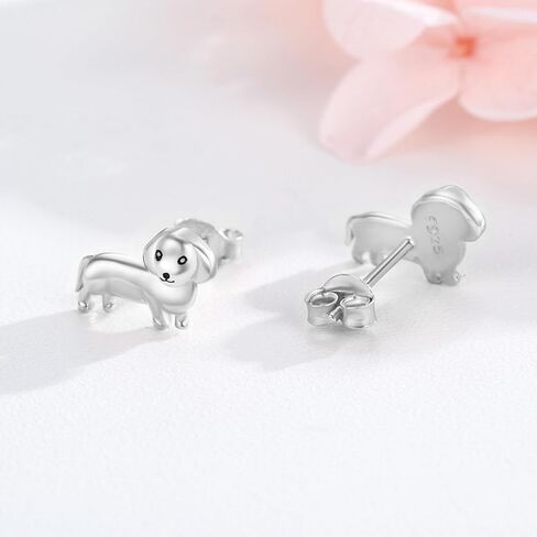 TANGPOET Corgi Dog Earrings for Women Sterling Silver Corgi Studs Earrings Puppy Jewelry for Dog Mom Pet Lovers Gifts for Birthday Christmas Valentines Mother's Day in Kuwait