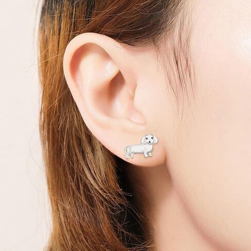TANGPOET Corgi Dog Earrings for Women Sterling Silver Corgi Studs Earrings Puppy Jewelry for Dog Mom Pet Lovers Gifts for Birthday Christmas Valentines Mother's Day in Kuwait