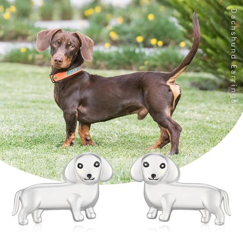 TANGPOET Corgi Dog Earrings for Women Sterling Silver Corgi Studs Earrings Puppy Jewelry for Dog Mom Pet Lovers Gifts for Birthday Christmas Valentines Mother's Day in Kuwait