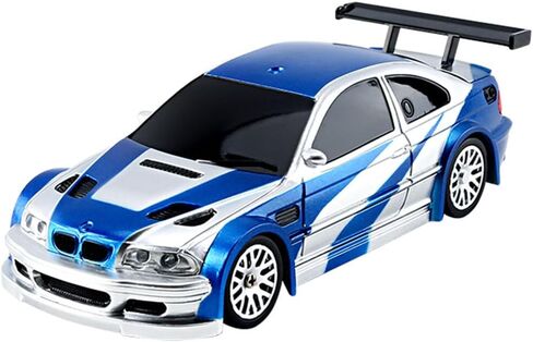 RC Drift Car, 1/43 Scale 2.4G Full Proportional RC Electric Mini Racing Drift Car Model with Lights Kit，RC Model Cars Gifts for Adults (RTR Version/Silver) in Kuwait