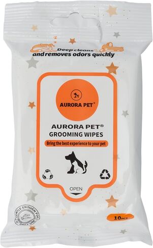 Aurora Pet Wipes – 100% Natural, Plant-Based Hypoallergenic Grooming Wipes for Dogs & Cats (60-Count Travel Pack) in Saudi Arabia