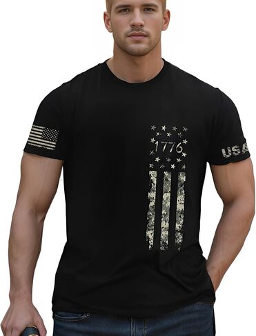 American Flag USA Patriotic Graphic Tees Shirts for Men Team USA Olympic Apparel in Saudi Arabia