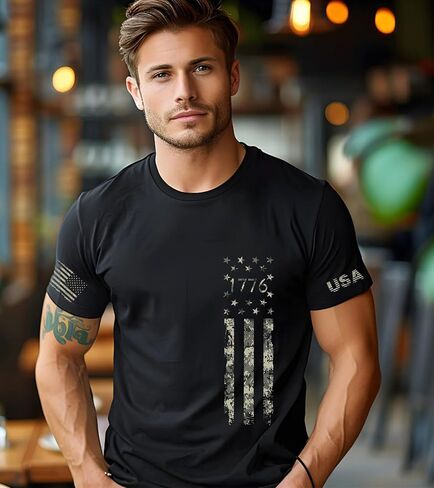 American Flag USA Patriotic Graphic Tees Shirts for Men Team USA Olympic Apparel in Saudi Arabia