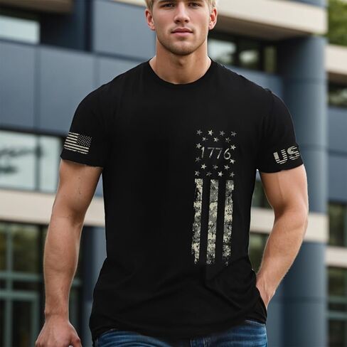 American Flag USA Patriotic Graphic Tees Shirts for Men Team USA Olympic Apparel in Saudi Arabia