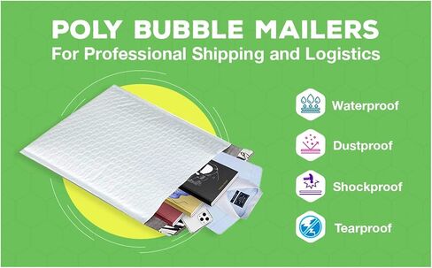 0 Poly Bubble Sailers 6 × 10 بوصات مبطنة مظروف مقاوم للماء من 100 ، أبيض in Kuwait