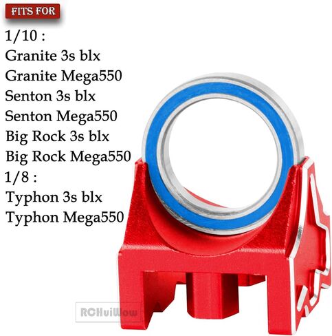 RC Center Driveshaft High Speed Support Set Upgrades Parts for 1/10 Big Rock 3S BLX & Mega550,Granite 3S BLX & Mega550,Senton 3S BLX & Mega550,1/8 Typhon 3S BLX & Mega550,Red in Saudi Arabia