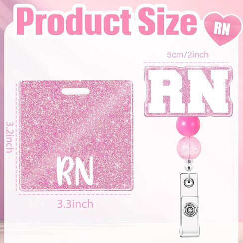 RN Budge Buddy with RN Nurse Badge Cenly Clip Clip Retractable Lursing Luster for RN Turners (RN) in Kuwait