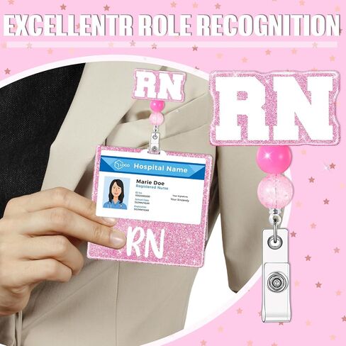RN Budge Buddy with RN Nurse Badge Cenly Clip Clip Retractable Lursing Luster for RN Turners (RN) in Kuwait