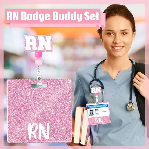 RN Budge Buddy with RN Nurse Badge Cenly Clip Clip Retractable Lursing Luster for RN Turners (RN) in Kuwait
