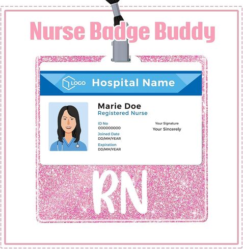 RN Budge Buddy with RN Nurse Badge Cenly Clip Clip Retractable Lursing Luster for RN Turners (RN) in Kuwait