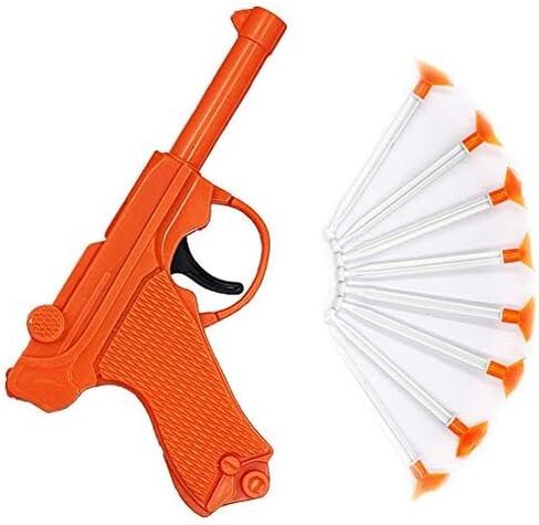The Dreidel Company Detective Set, 10 Suction Cup Bullets with A Plastic Pistol, 11 Piece Set (Single Set) - Orange in Saudi Arabia