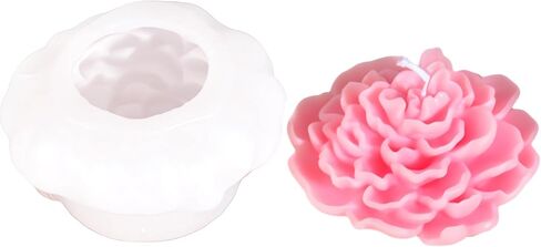 Lotus Flower Candle Mold Alphabet Water Lily Silicone Mold for Soap Soy Wax Epoxy Resin DIY Handcraft Party Dinner Ornaments Wedding Valentine's Day Decoration (A) in Saudi Arabia