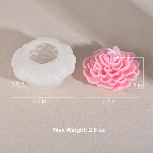 Lotus Flower Candle Mold Alphabet Water Lily Silicone Mold for Soap Soy Wax Epoxy Resin DIY Handcraft Party Dinner Ornaments Wedding Valentine's Day Decoration (A) in Saudi Arabia