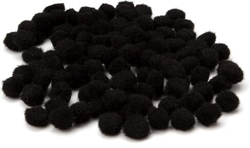 Cousin DIY Black 1/2 inch Poms, 100 Pack in Saudi Arabia