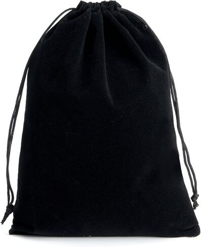 Tendwarm 20 Pcs 4x6 Inches Black Velvet Bags With Drawstring Candy Jewelry Pouch Bags Christmas Wedding Favors in Saudi Arabia