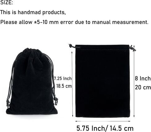 Tendwarm 20 Pcs 4x6 Inches Black Velvet Bags With Drawstring Candy Jewelry Pouch Bags Christmas Wedding Favors in Saudi Arabia