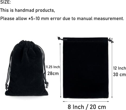 Tendwarm 20 Pcs 4x6 Inches Black Velvet Bags With Drawstring Candy Jewelry Pouch Bags Christmas Wedding Favors in Saudi Arabia