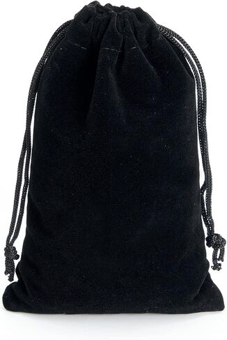 Tendwarm 20 Pcs 4x6 Inches Black Velvet Bags With Drawstring Candy Jewelry Pouch Bags Christmas Wedding Favors in Saudi Arabia