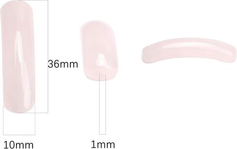 Curved Rose Quartz Stone Beads 36x10mm 4pcs for DIY Bracelet Jewelry Making in Kuwait