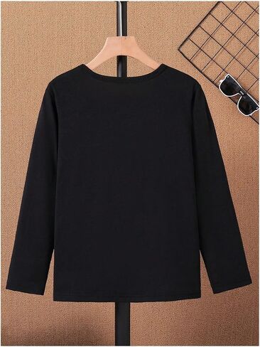 Boy's Color Block Long Sleeve T Shirt Crew Neck Casual Fall Tee Tops Pullovers in Saudi Arabia