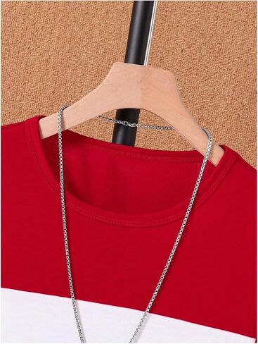 Boy's Color Block Long Sleeve T Shirt Crew Neck Casual Fall Tee Tops Pullovers in Saudi Arabia