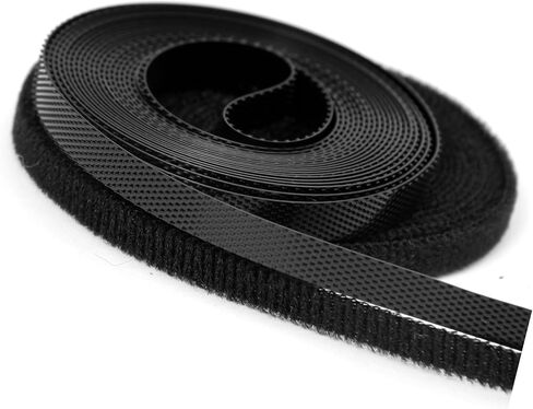 3m x 20mm Extremely Thin and Soft Strong Doll Clothes Hook and Loop Tape Fasteners About Sewing Type Back Without Adhesive Doll Clothing Accessories Soft Black in Saudi Arabia