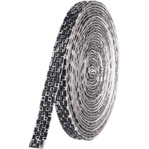 MECCANIXITY 5 Yards 10mm Self Adhesive Crystal Rhinestone Diamond Ribbon for Arts & Crafts Project, Wedding Cakes, Birthday Decorations Colorful
